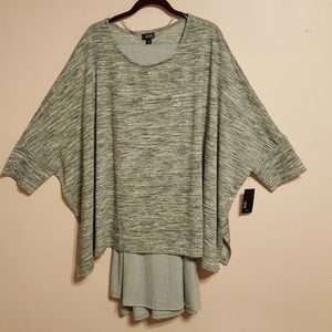 a.n.a Sweatshirt & LulaRoe Maxi skirt 2X grey